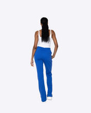 Load image into Gallery viewer, WOMEN FRENCH TERRY FLARE PANTS-ROYAL
