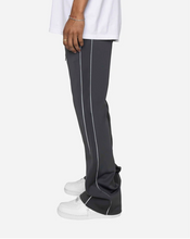 Load image into Gallery viewer, PIPING FLARED TRACK PANTS-CHARCOAL
