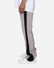 Load image into Gallery viewer, PIPING FLARED TRACK PANTS-GREY/BLACK
